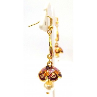 Meenakari Minakari Enamel Jhumka Jhumki Handmade Earring Jewelry Chandelier A104